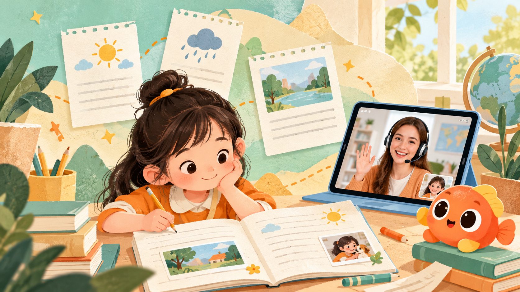 小学生英语日记范文带翻译示例，包含日期、天气和英文短文